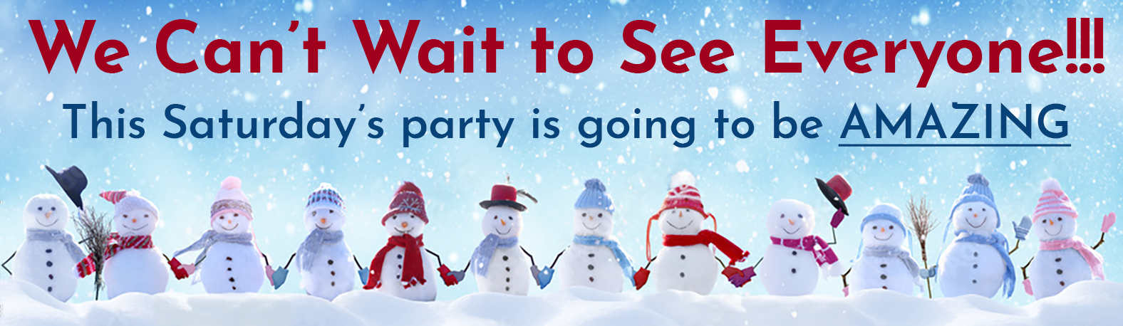 SDBIF Holiday Party Snowmen Banner