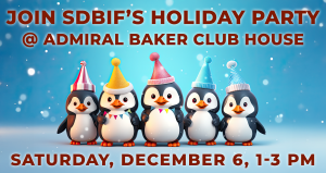 2025 SDBIF Holiday Party Date and location banner