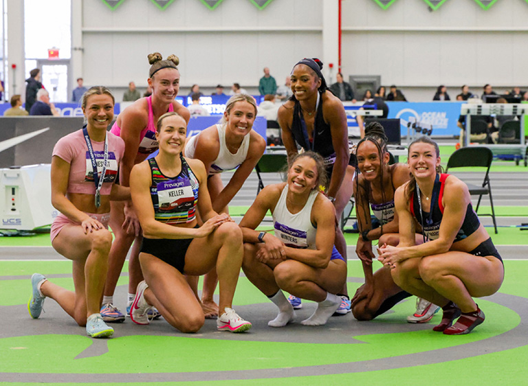 Kiana with track team