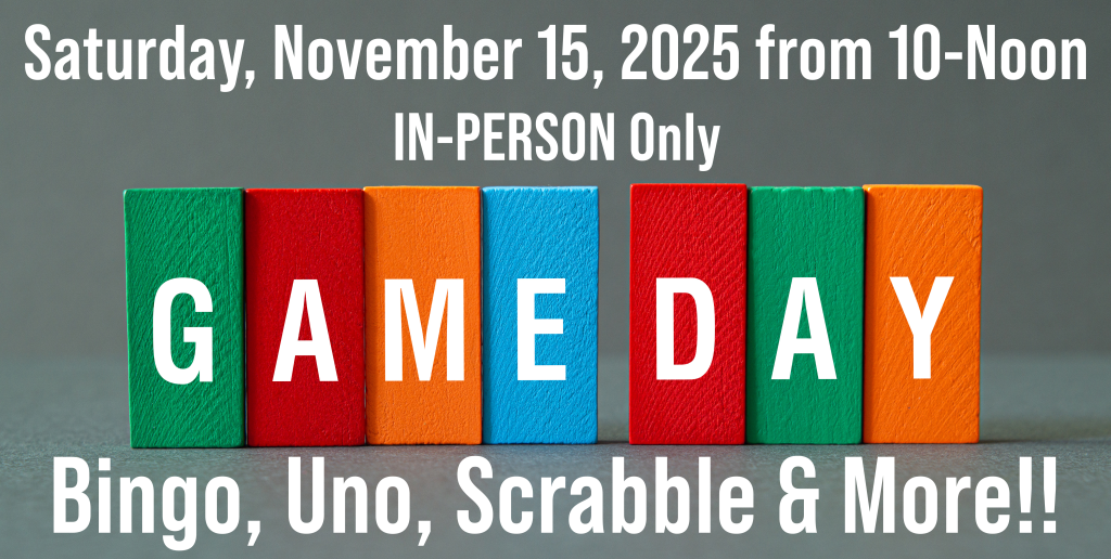 SDBIF November Saturday Meeting Game Day banner