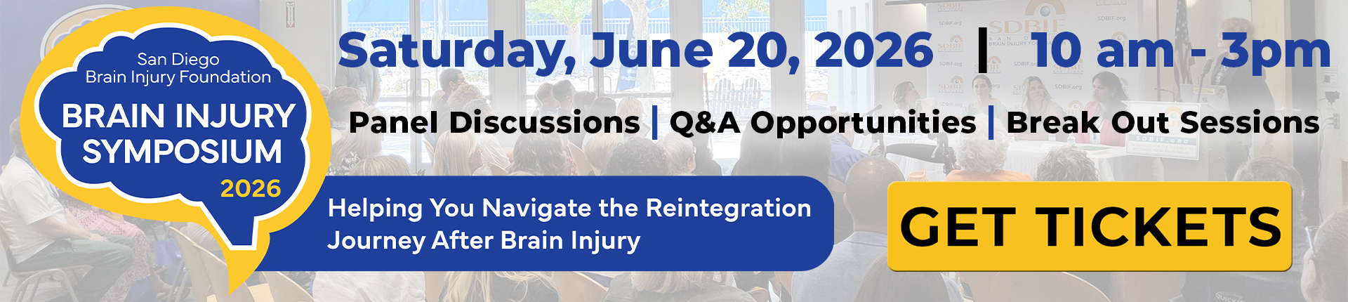 SDBIF brain injury symposium 2026 event banner