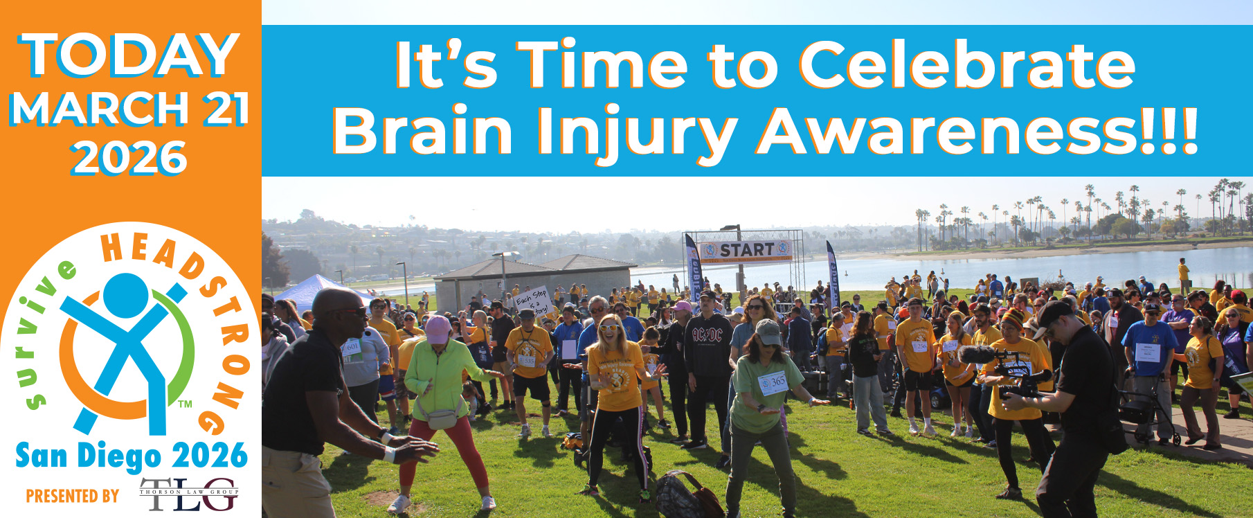 SDBIF 2026 surviveHEADSTRONG San Diego presented by Thorson Law Group website banner header